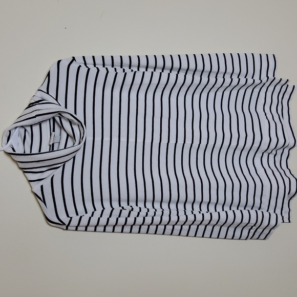 A New Day Women's Long Sleeves Mock Turtleneck white with Stripped Tunic Size XS - Picture 1 of 4